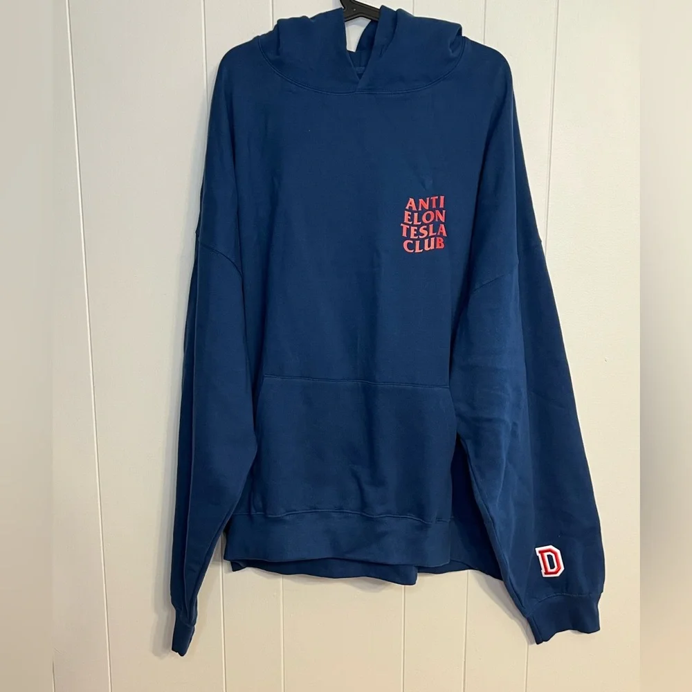 Anti Elon Tesla Club hoodie size XXL‎